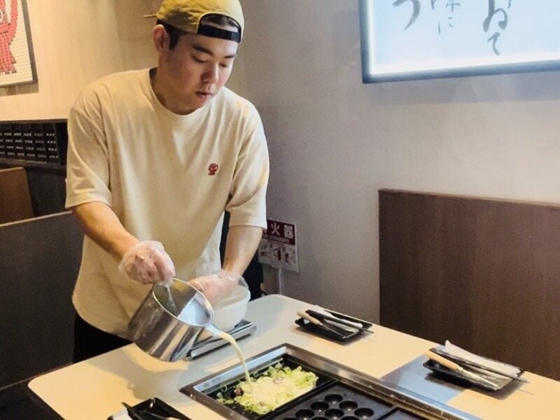 たこ焼きの準備中!