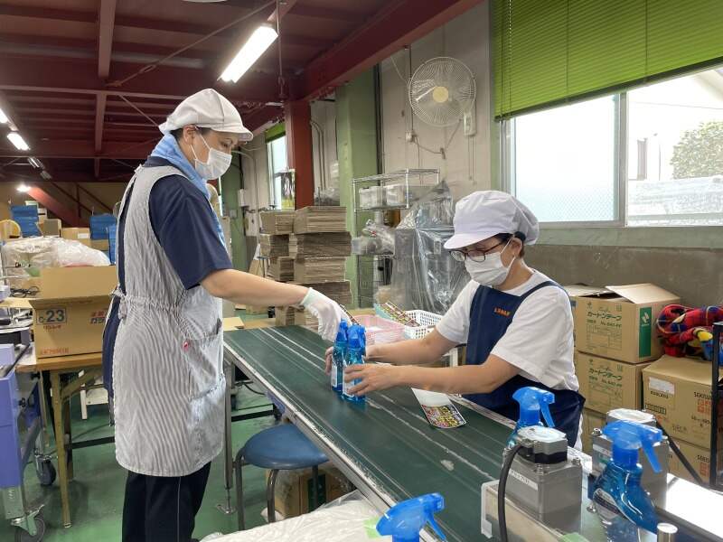 シール貼りや箱詰めなど♪